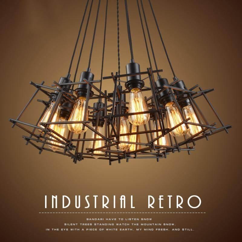 Modern Retro Iron Lamps Chandelier - Image 3