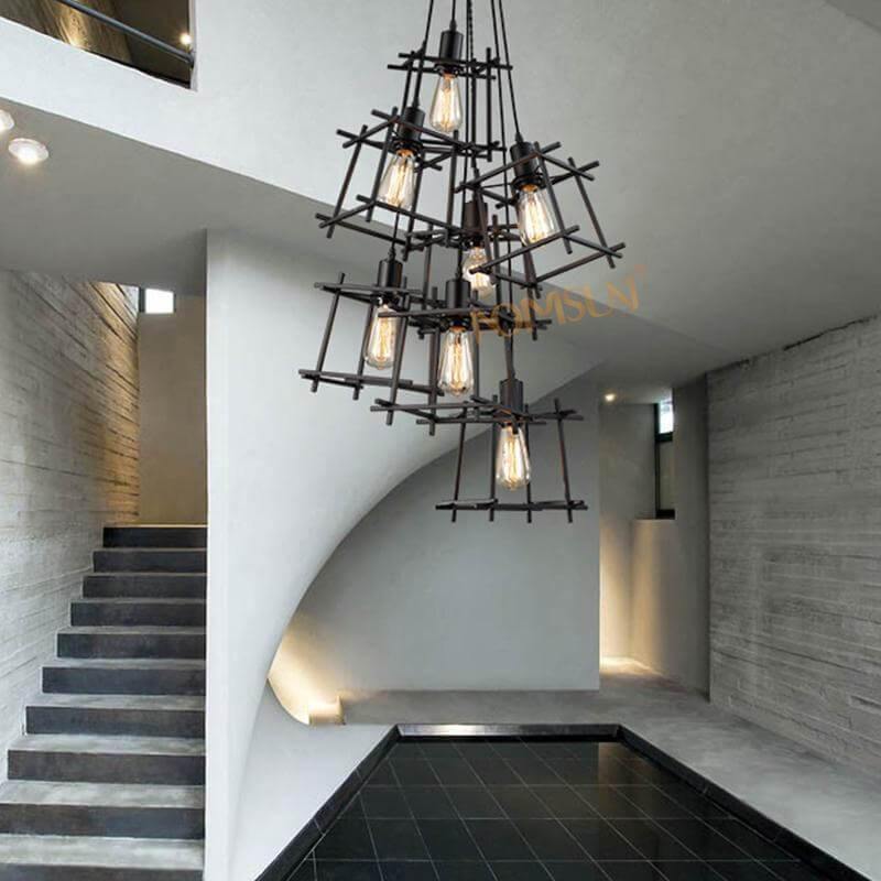 Modern Retro Iron Lamps Chandelier - Image 4