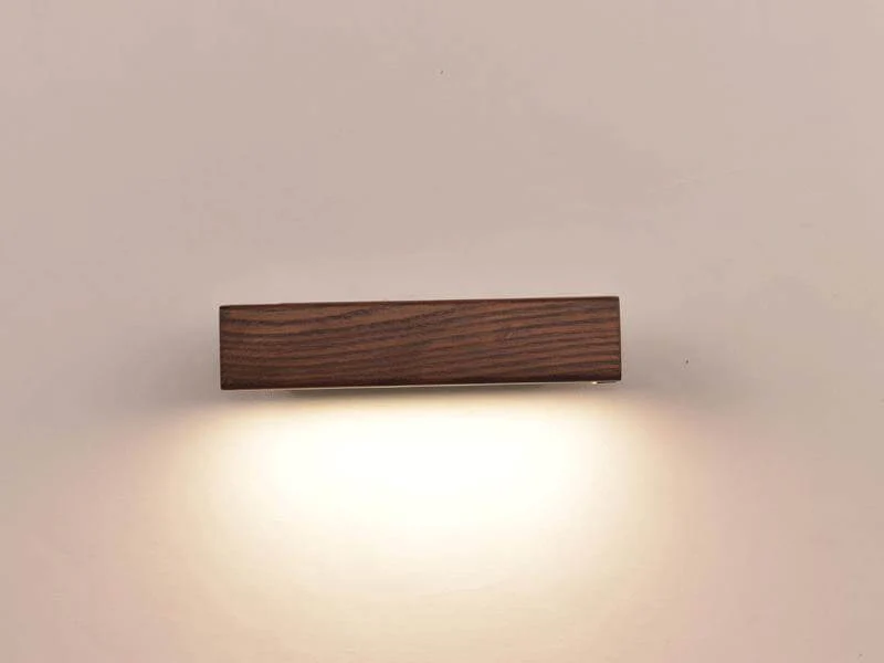 Modern Rotated Nordic Solid Wood Wall LED Lamp - Image 12