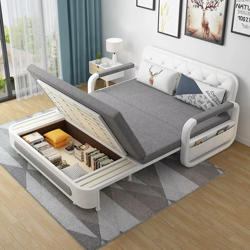 Modern Space-Saving Built-In Storage Sofa Bed - Image 4
