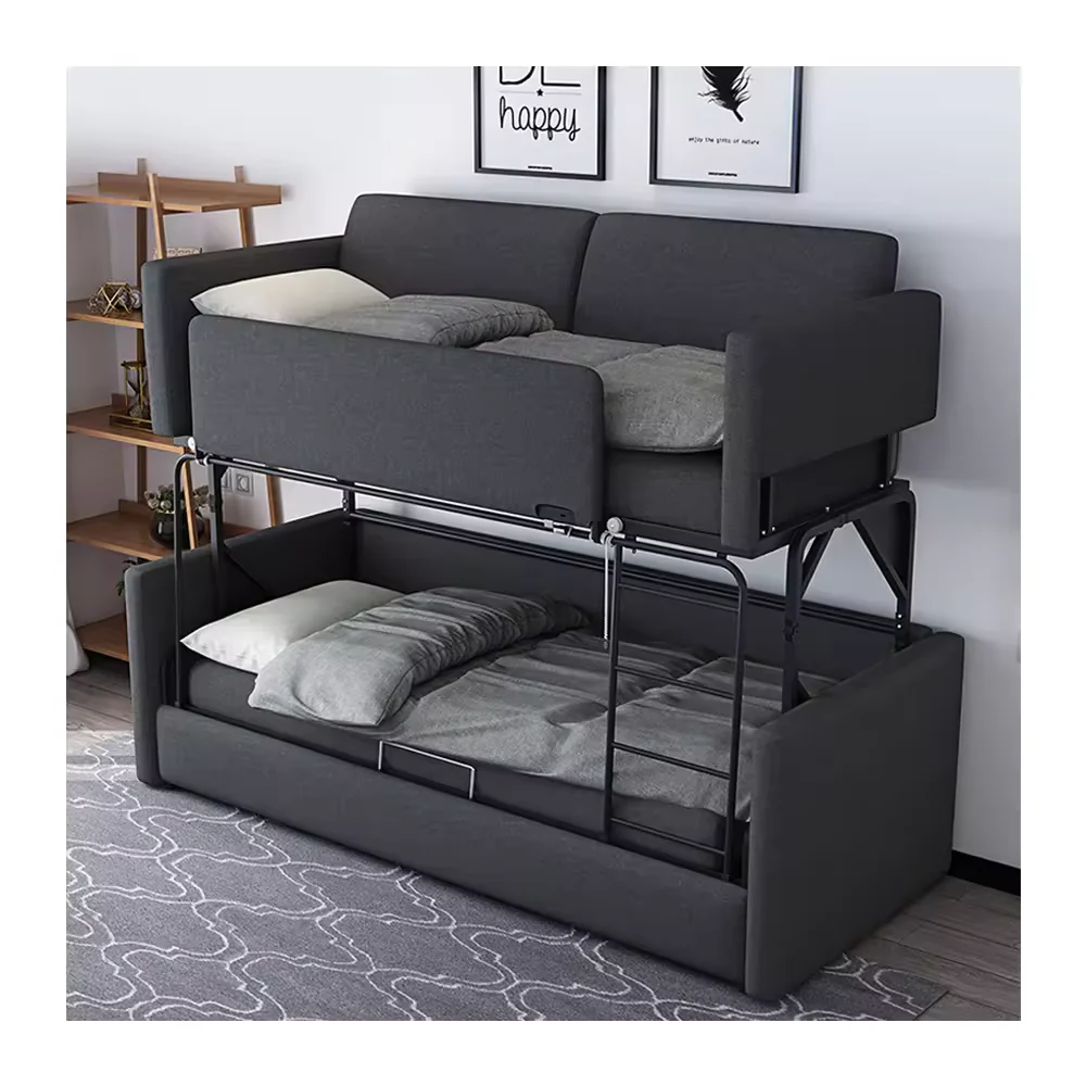Modern Space Sleeper Saving Foldable Bunk Bed Sofa - Image 7