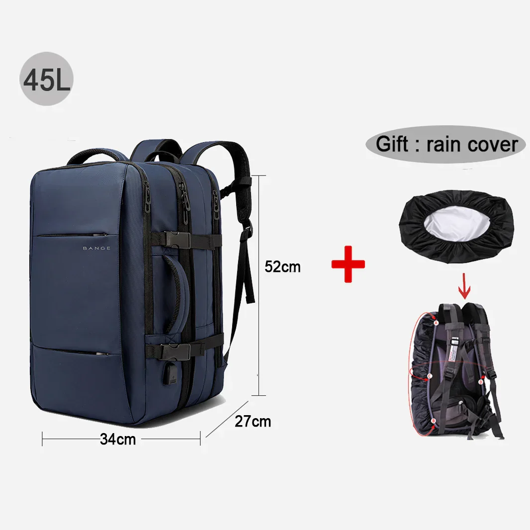 Modern Style Expandable Smart Large Waterproof Travel Backpack - Image 11