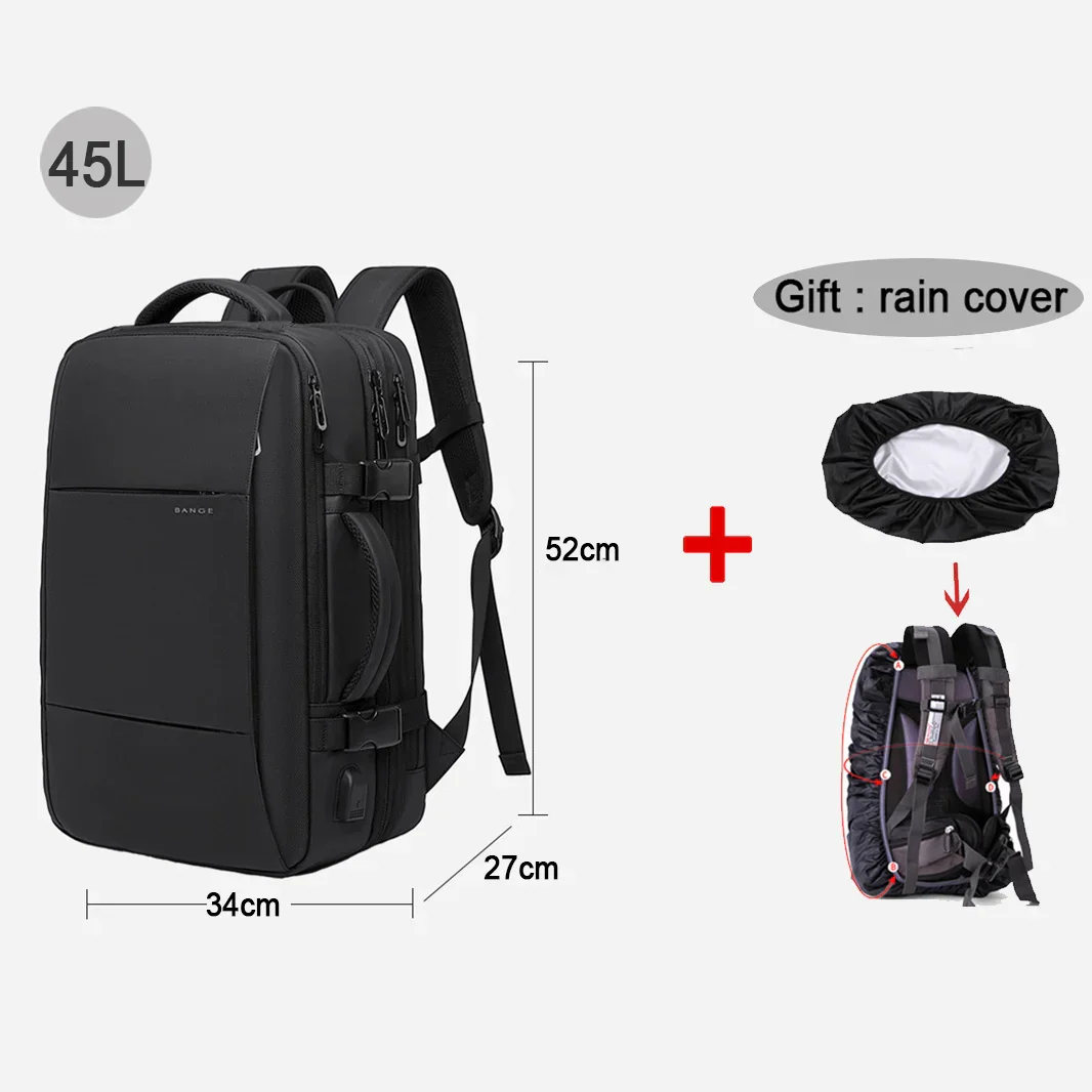 Modern Style Expandable Smart Large Waterproof Travel Backpack - Image 12