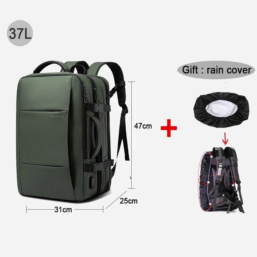 Modern Style Expandable Smart Large Waterproof Travel Backpack - Image 14