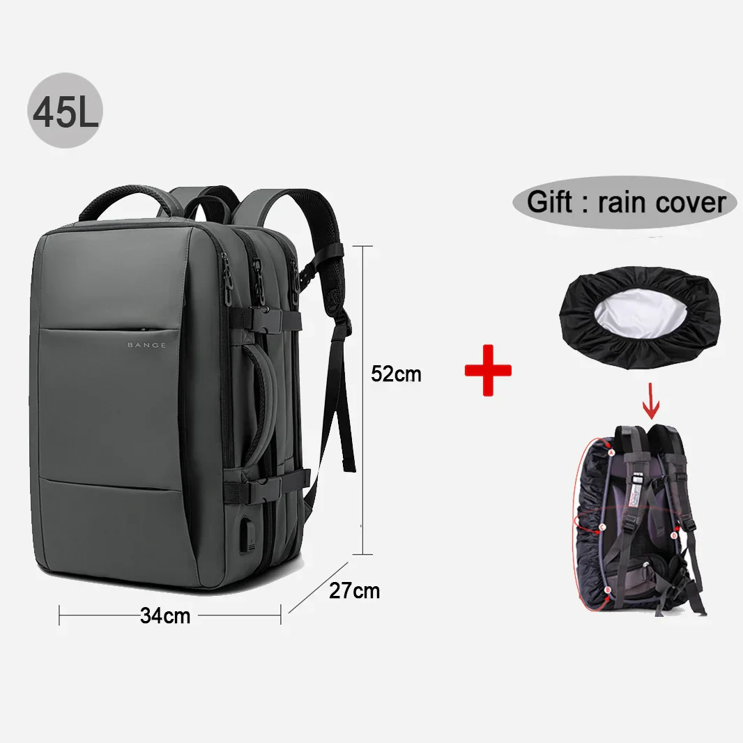 Modern Style Expandable Smart Large Waterproof Travel Backpack - Image 8