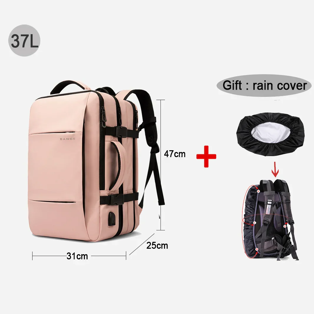 Modern Style Expandable Smart Large Waterproof Travel Backpack - Image 9