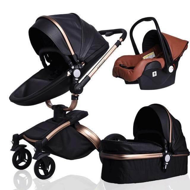 Modern Stylish Aluminium 3 in 1 Two way Baby Stroller - Image 11