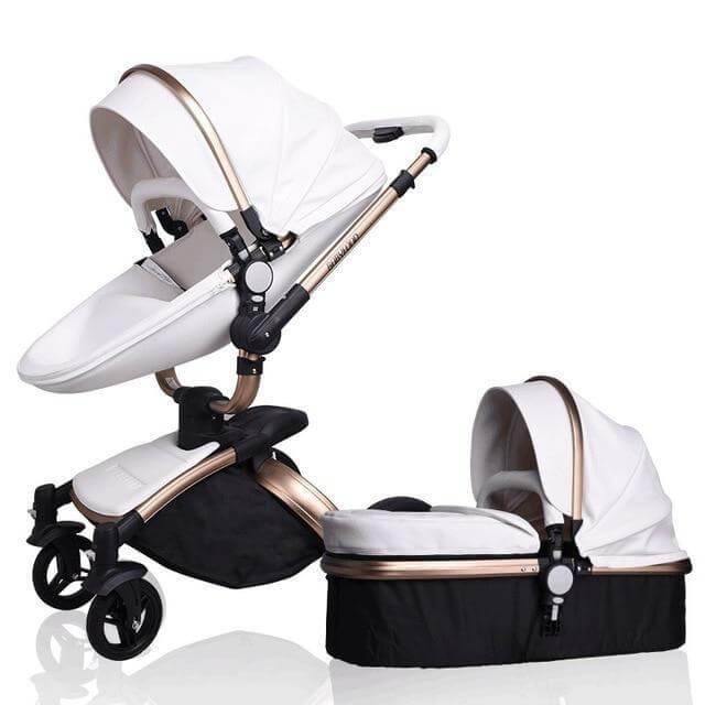 Modern Stylish Aluminium 3 in 1 Two way Baby Stroller - Image 13