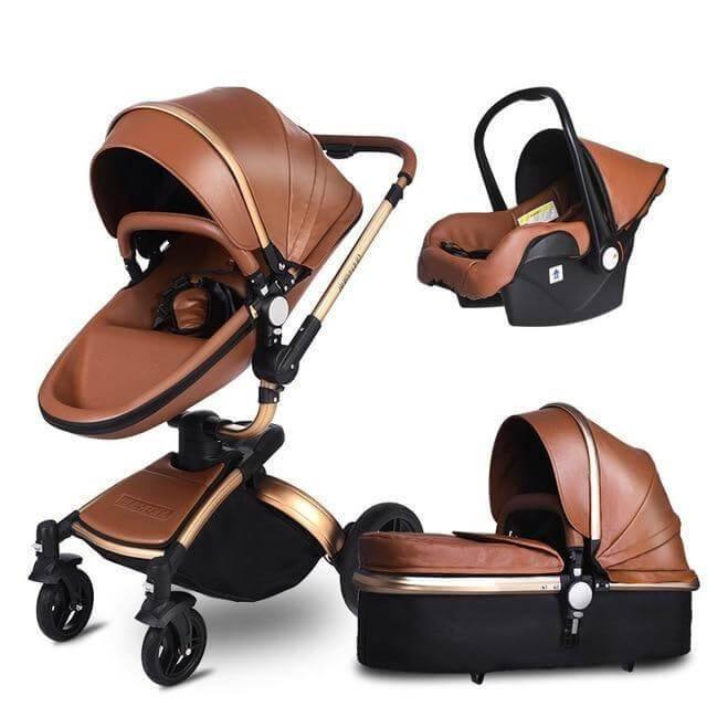 Modern Stylish Aluminium 3 in 1 Two way Baby Stroller - Image 15
