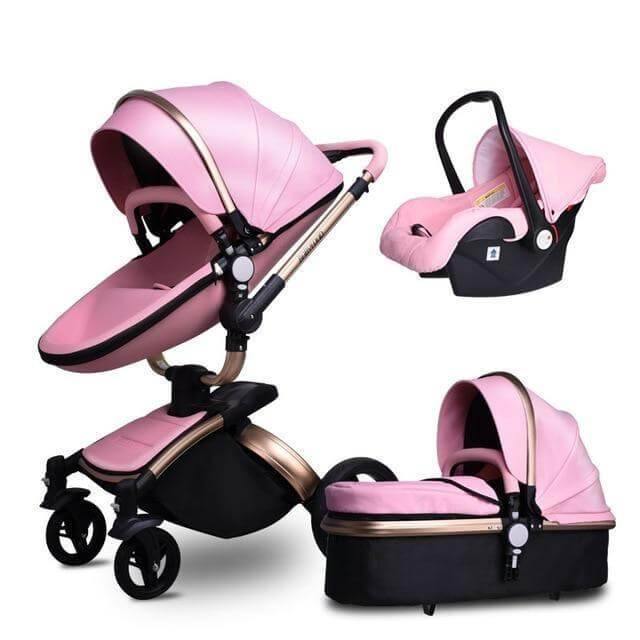Modern Stylish Aluminium 3 in 1 Two way Baby Stroller - Image 17