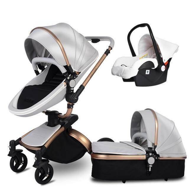 Modern Stylish Aluminium 3 in 1 Two way Baby Stroller - Image 3
