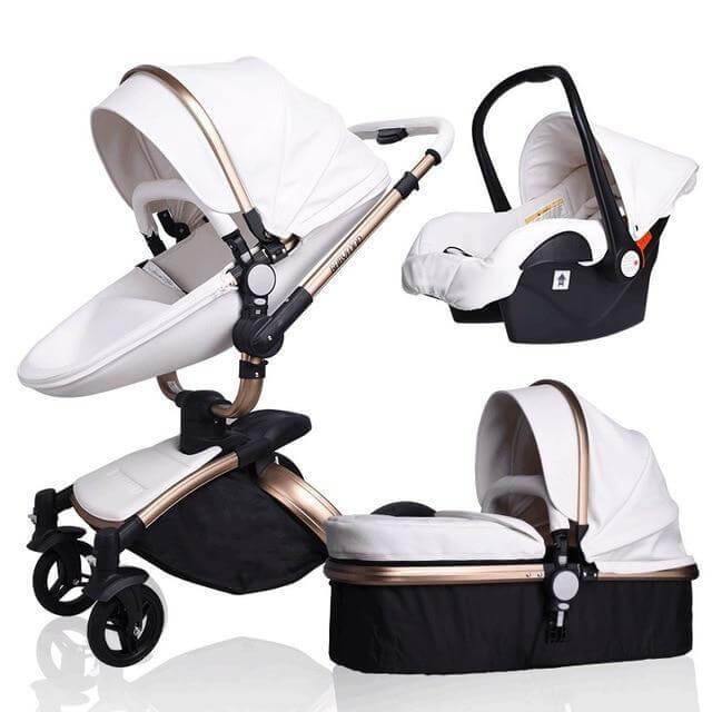 Modern Stylish Aluminium 3 in 1 Two way Baby Stroller - Image 7
