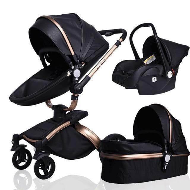 Modern Stylish Aluminium 3 in 1 Two way Baby Stroller - Image 9
