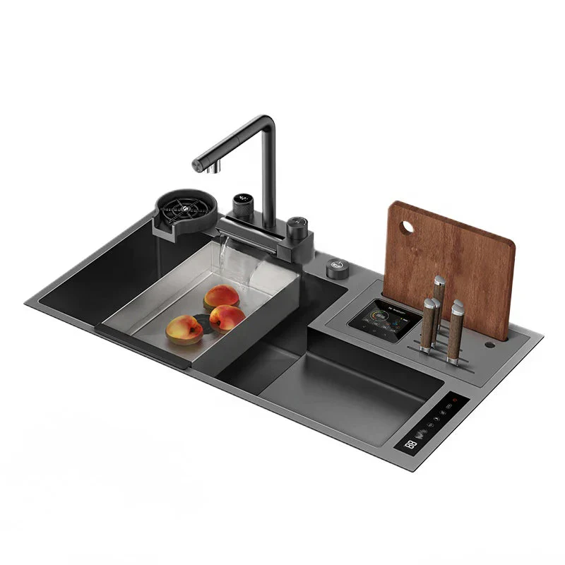 Modern Waterfall Design Touch Controls Modern Sink - Image 2