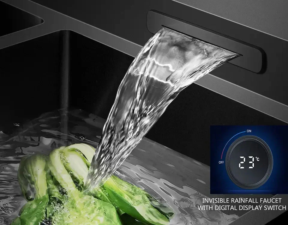 Modern Waterfall Design Touch Controls Modern Sink - Image 4