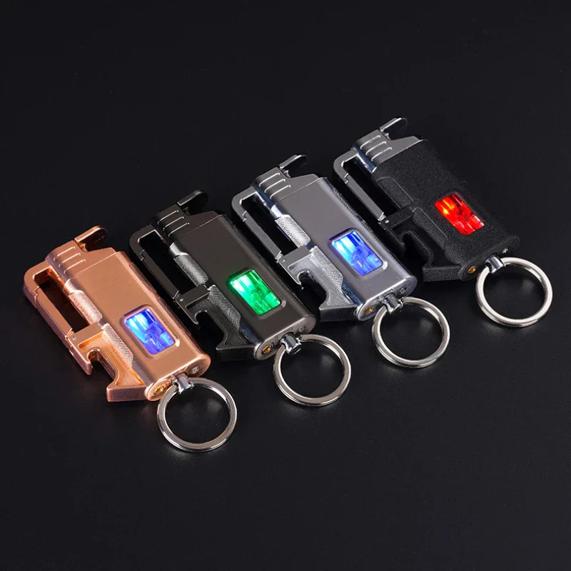 Modern Windproof Metal  Bottle Opener Keychain Lighter - Image 5