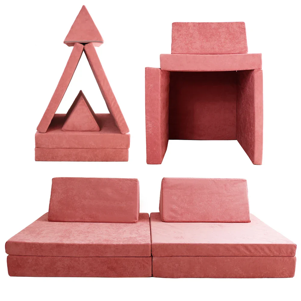 Modular Foam Foldable Couch Play Mattress Sofa - Image 5