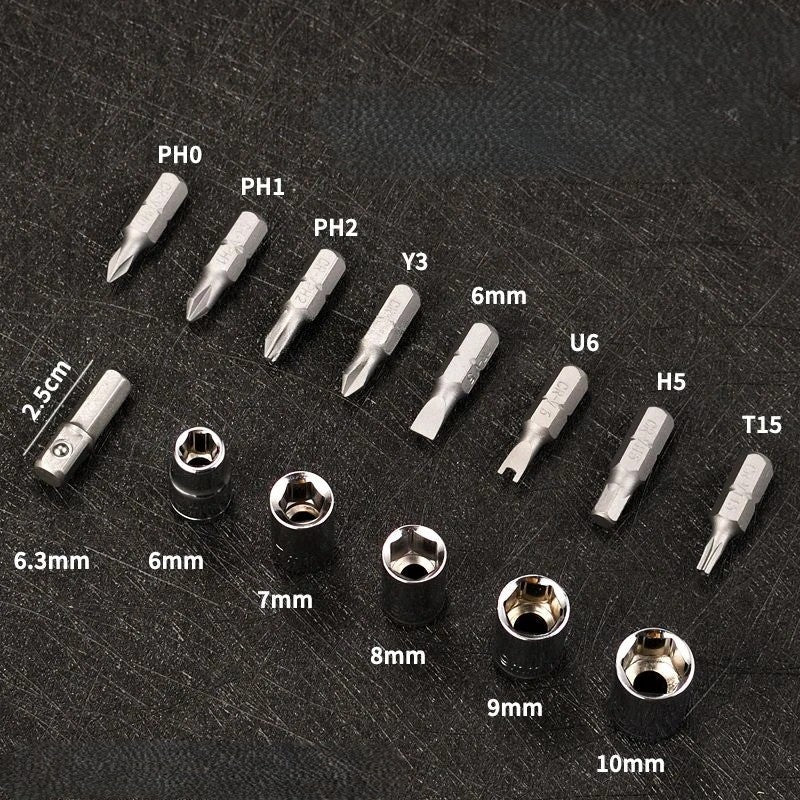 Modular Head Ratchet Screwdriver Tool Set - Image 3