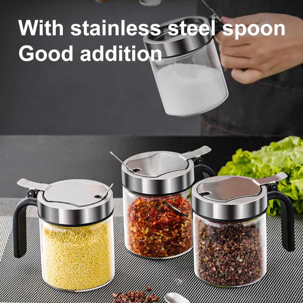 Moisture Proof Elegant Glass Seasoning Storage Jar - Image 3