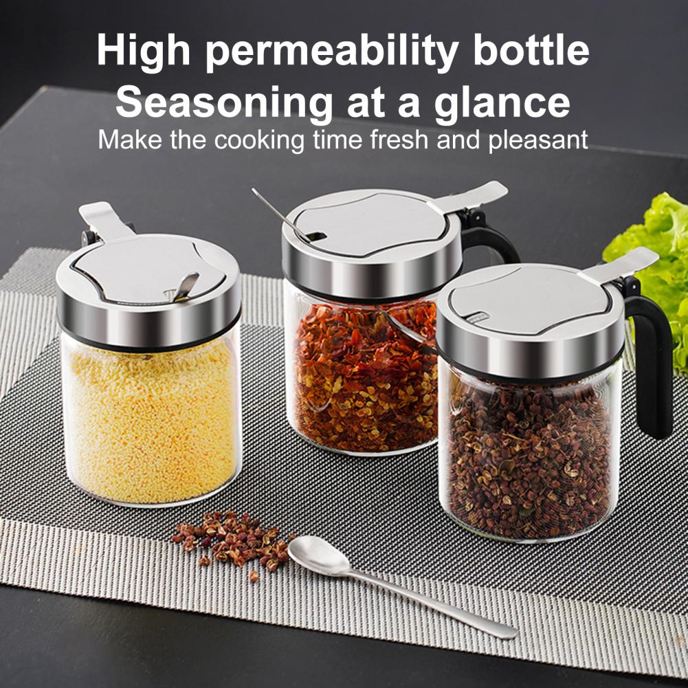 Moisture Proof Elegant Glass Seasoning Storage Jar - Image 5