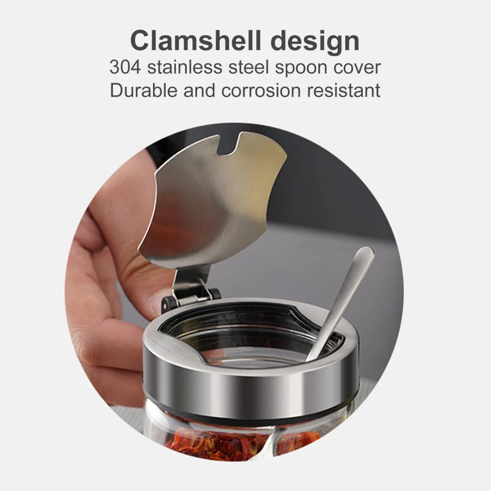 Moisture Proof Elegant Glass Seasoning Storage Jar - Image 6