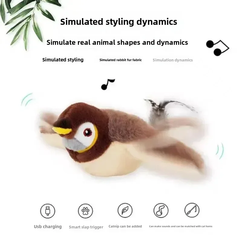Motion-Activated Chirping Bird Interactive Cat Toy - Image 6