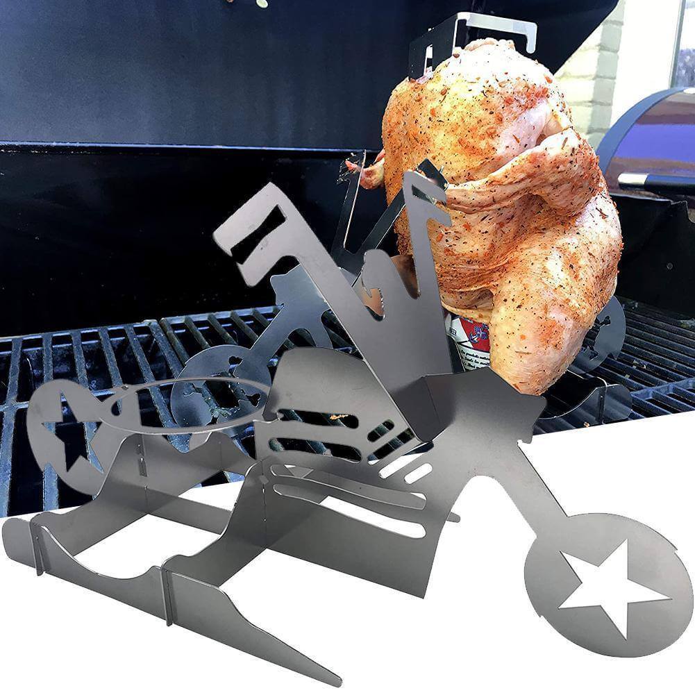Motorcycle Chicken Grill Stand Rack - Image 3
