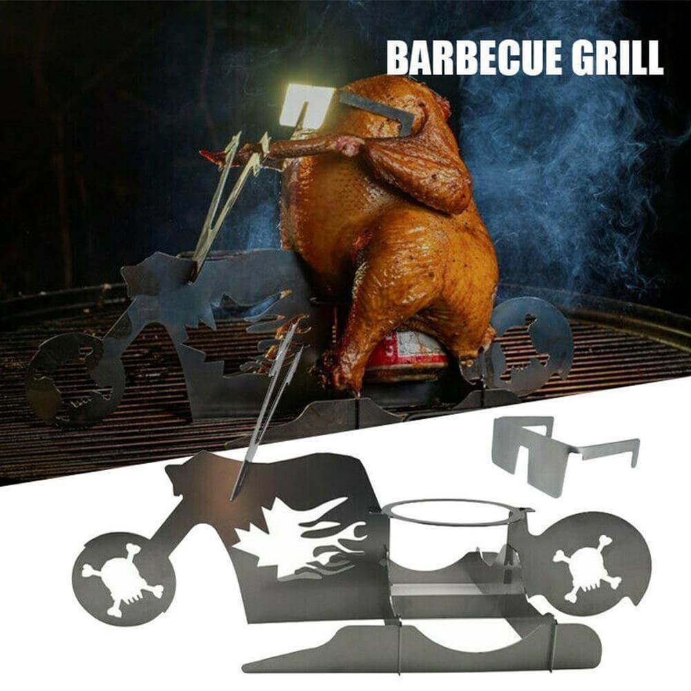 Motorcycle Chicken Grill Stand Rack - Image 5