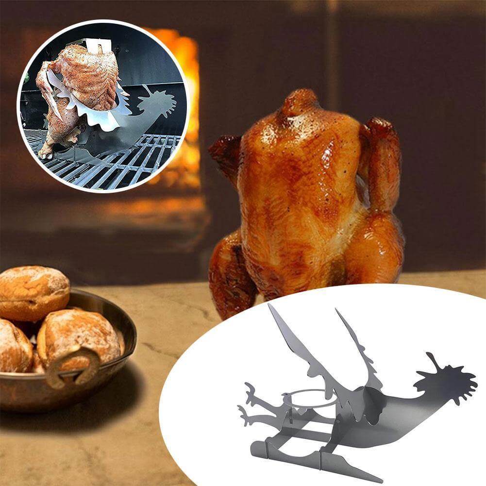 Motorcycle Chicken Grill Stand Rack - Image 6