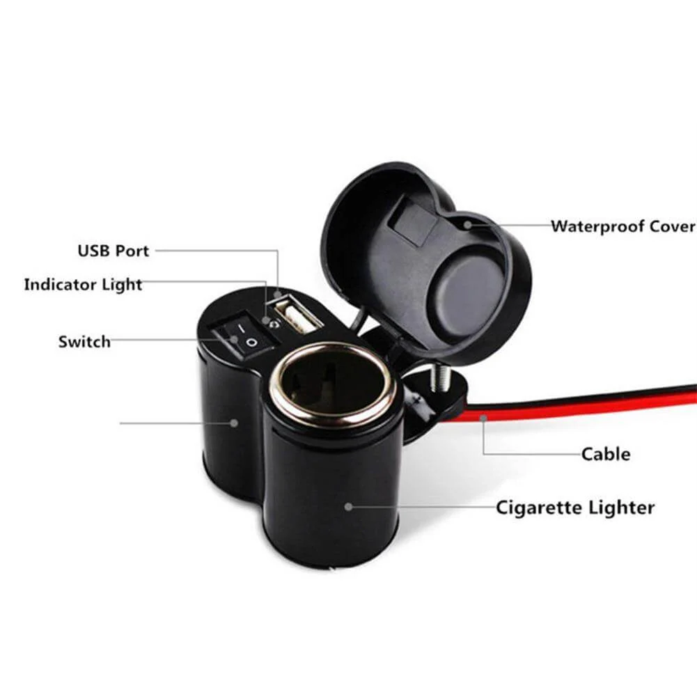Motorcycle Waterproof USB Power Charging Port - Image 5