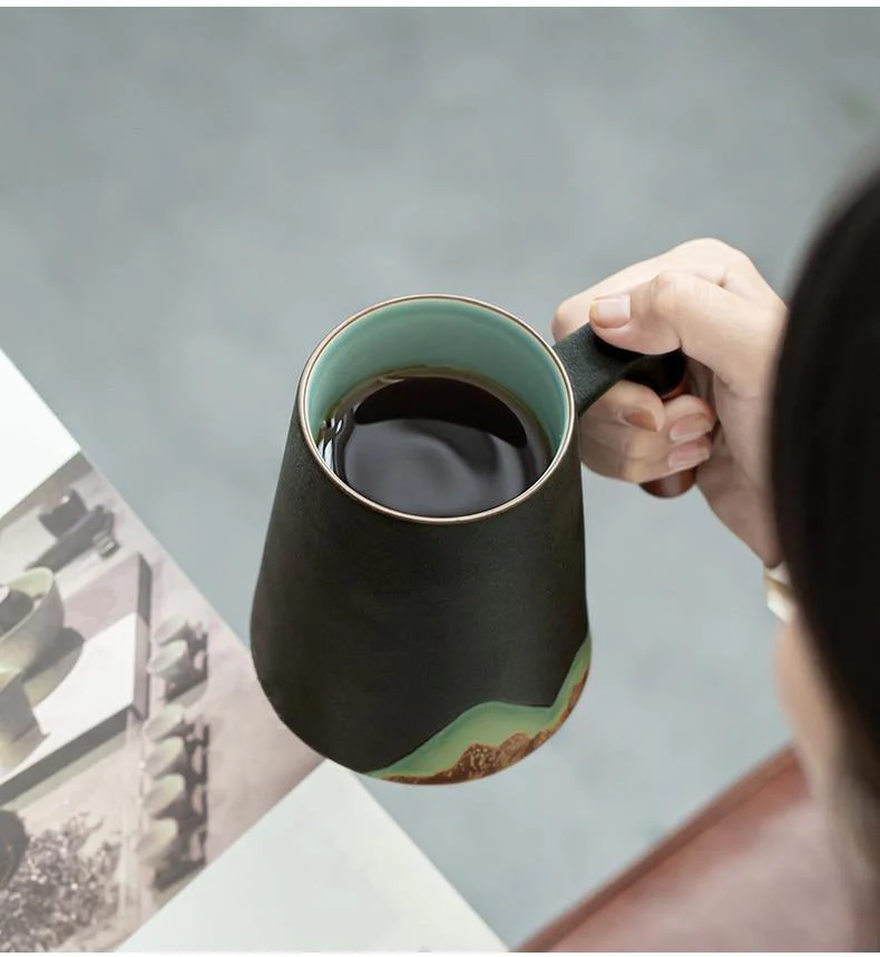 Mountain Art Ceramic Tea Mugs With Filter - Image 13