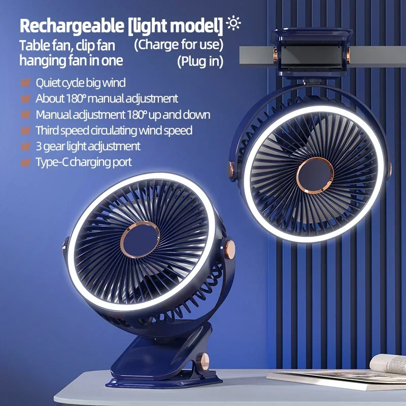 Multi-Angle Outdoor Clip-On Rechargeable Cooling Fan - Image 7