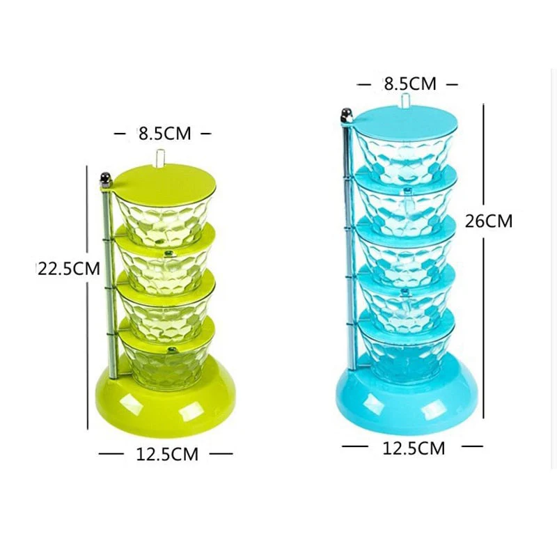 Multi-Layer Creative Rotating Seasoning Storage Box - Image 4