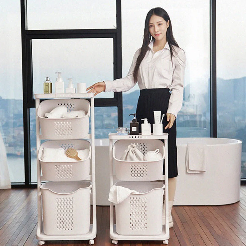 Multi-Layer Hanging Laundry Organizer Basket - Image 2