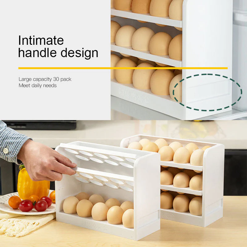 Multi-Layer Practical Egg Fridge Organizer Box - Image 7