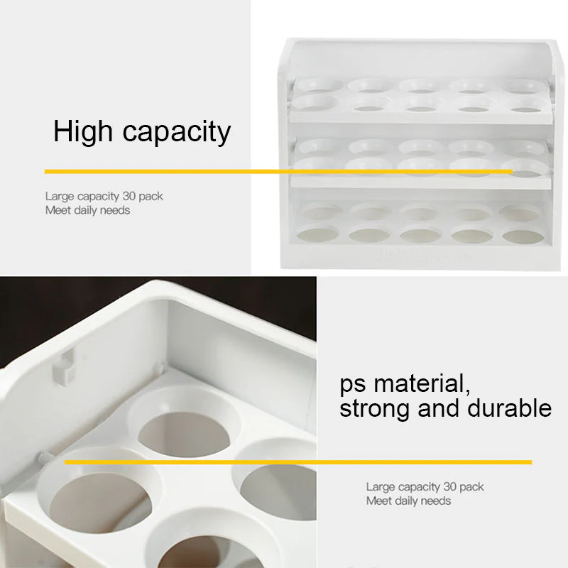 Multi-Layer Practical Egg Fridge Organizer Box - Image 8