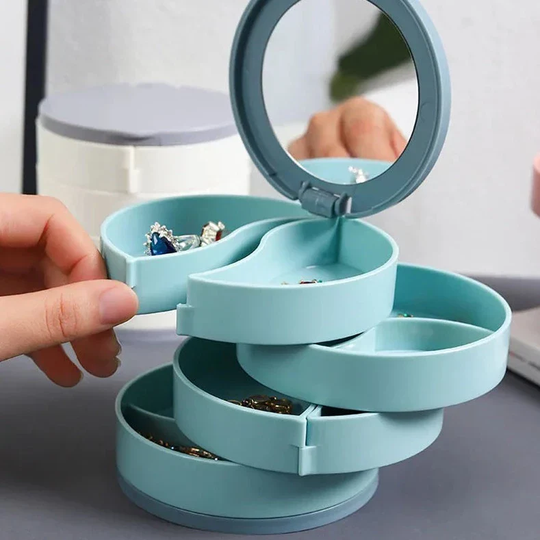 Multi-Layer Rotating Jewelry Organizer Storage - Image 6