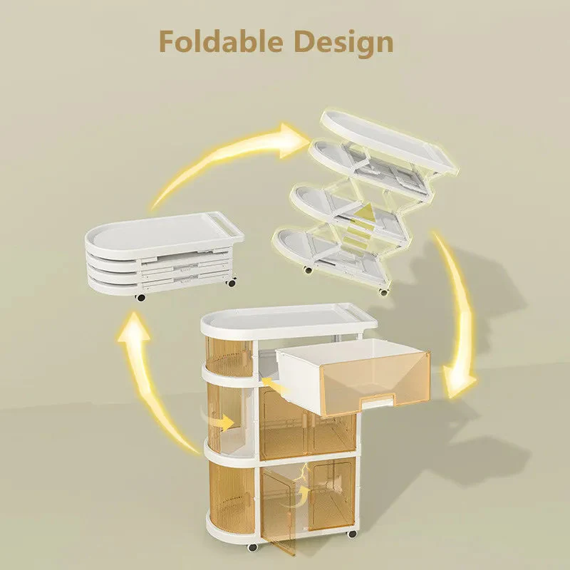 Multi-Layer Storage Organizer Foldable Trolley - Image 5