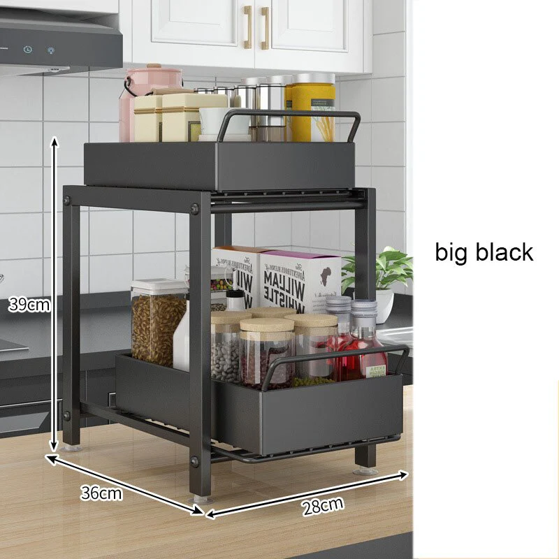 Multi-Layer Under Sink Cabinet Organizer Shelf - Image 2