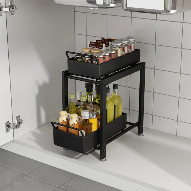 Multi-Layer Under Sink Cabinet Organizer Shelf - Image 9