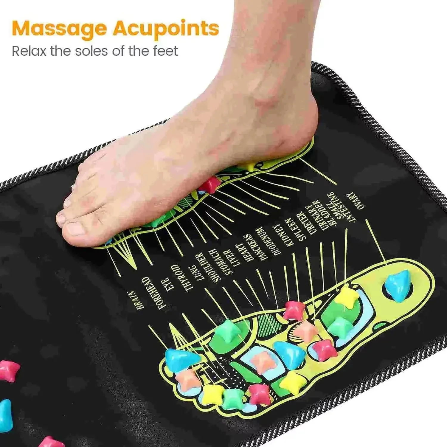 Multi-Point Reflexology Stress Relief Foot Massage Mat - Image 3