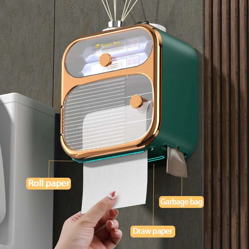 MultiBox Wall-Mounted Toilet Paper Towel Storage Box - Image 4