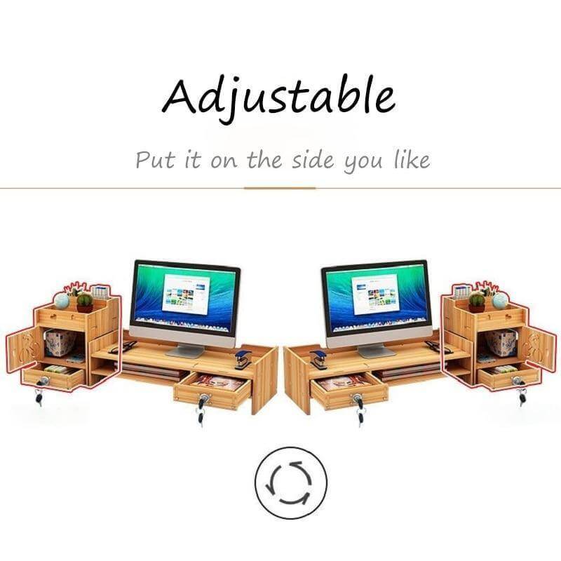 Multifunction Desktop Monitor Riser Computer Organizer - Image 6