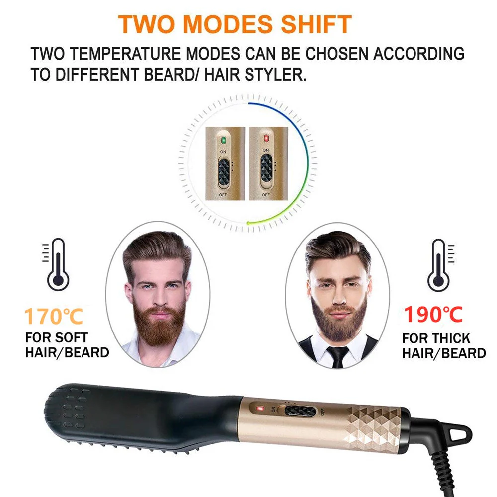 Multifunctional Electric Beard Straightener Brush - Image 4