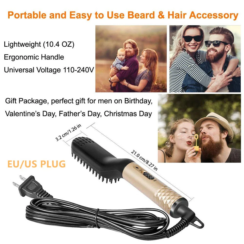 Multifunctional Electric Beard Straightener Brush - Image 5
