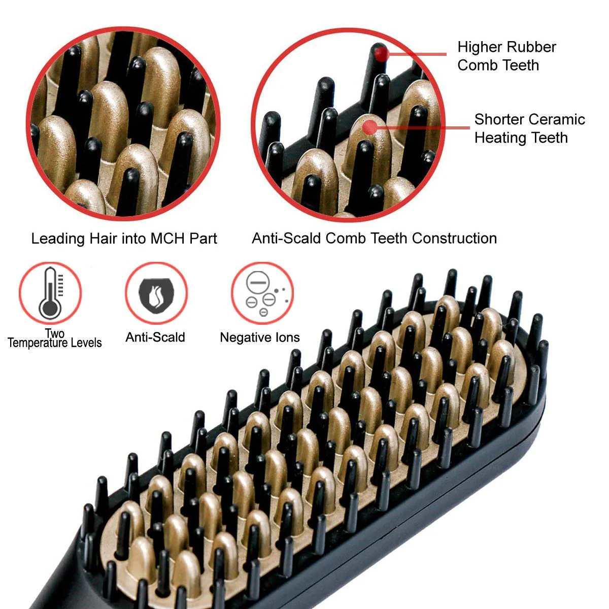 Multifunctional Electric Beard Straightener Brush - Image 7