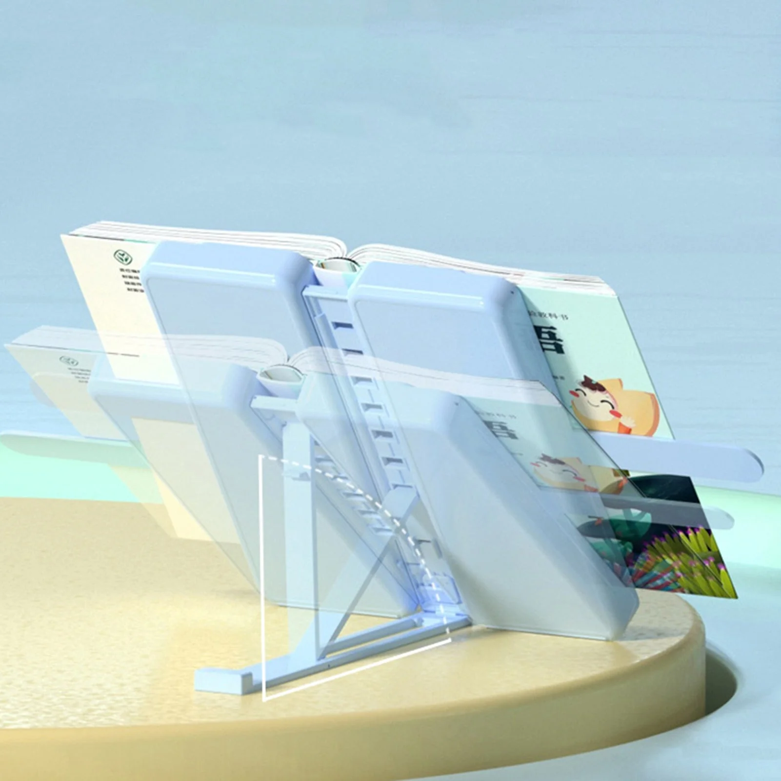 Multifunctional Foldable Book Holder Stationery Box - Image 2