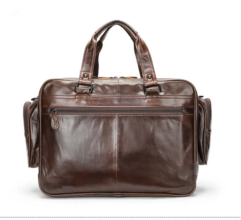 Multifunctional Large Capacity Genuine Leather Vintage Handbag - Image 6