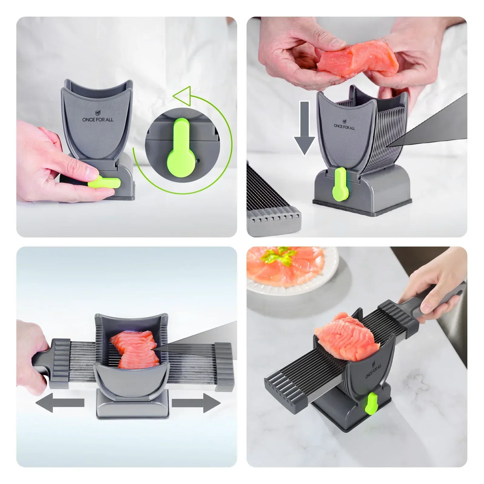 Multifunctional Stainless Steel Manual Meat Cutter Tool - Image 4