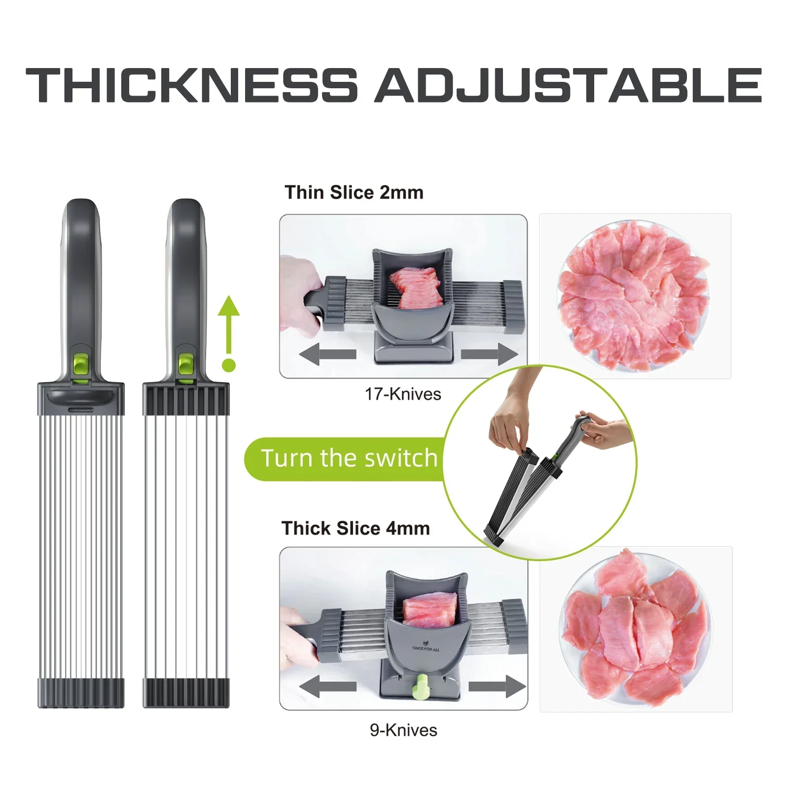 Multifunctional Stainless Steel Manual Meat Cutter Tool - Image 6